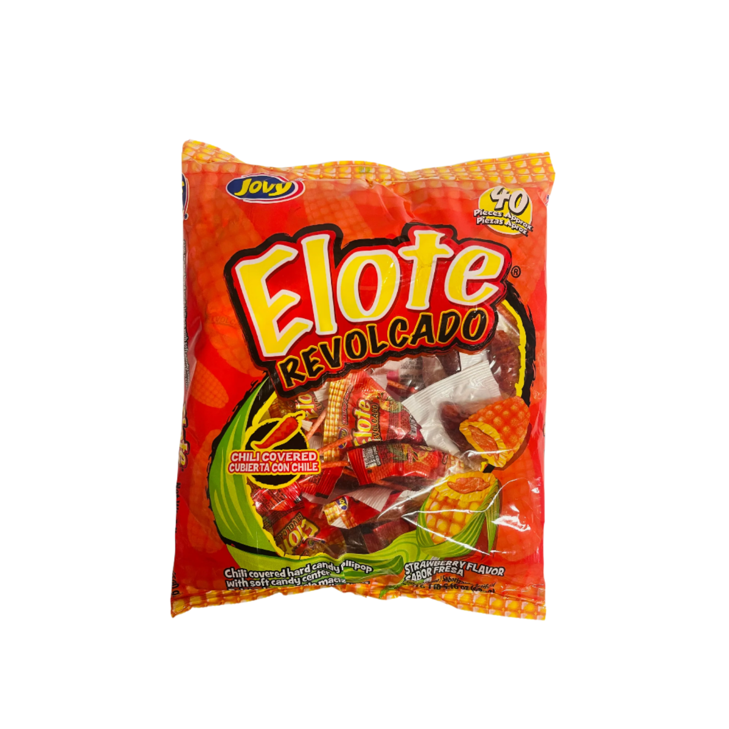 strawberry flavored chili covered lollipop